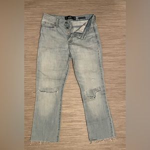 Hollister High Rise Vintage Straight Jeans - Light Wash, W25/L27